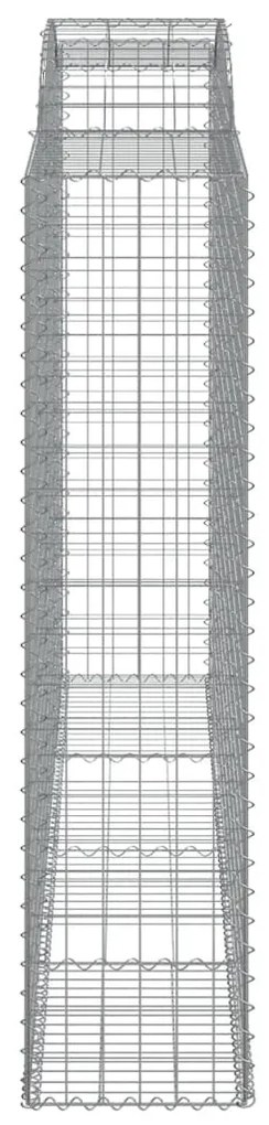 vidaXL Συρματοκιβώτια Τοξωτά 7 τεμ. 300x50x200/220 εκ. Γαλβαν. Ατσάλι