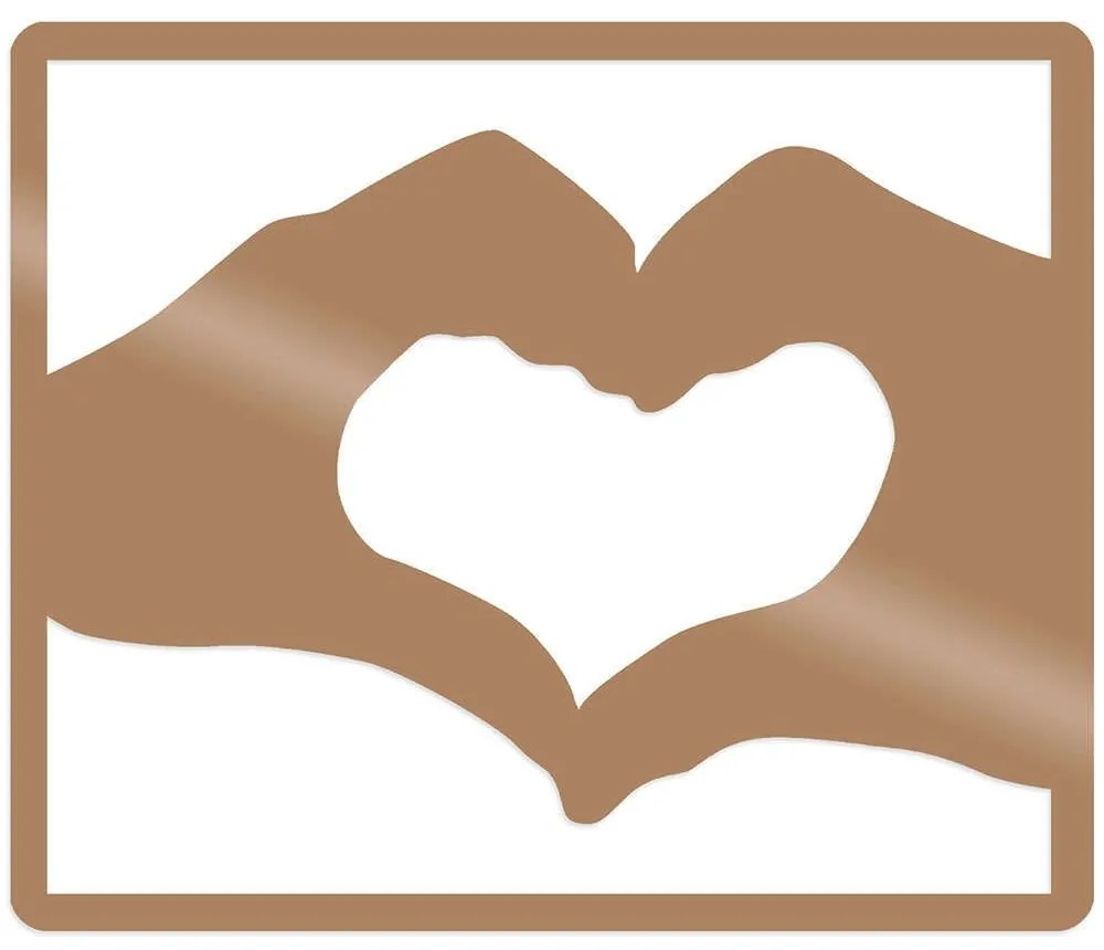 Διακοσμητικό Τοίχου Love 891TNL1491 50x44cm Copper Wallity Μέταλλο