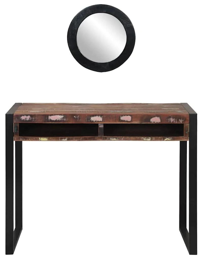 vidaXL Γραφείο Πολύχρωμο 100 x 50 x 75 cm Μασίφ ανακυκλωμένο ξύλο