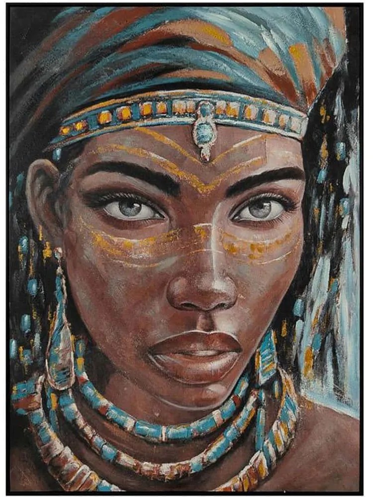 Πίνακας Καμβάς Woman Face 170-225-003 90x3x120cm Multi Κάθετοι Καμβάς