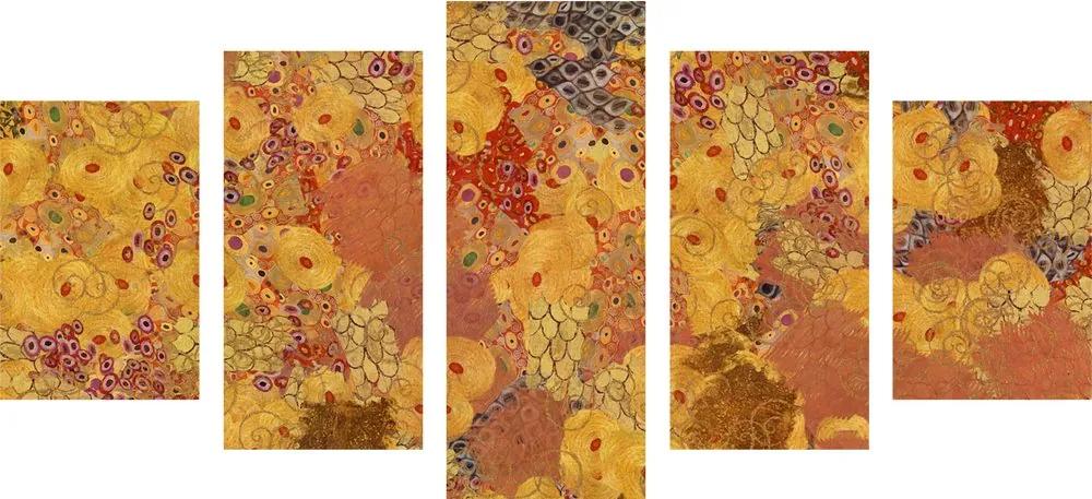 Αφαίρεση εικόνων 5 μερών σε στυλ G. Klimt - 200x100