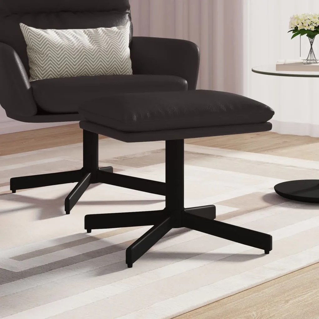 vidaXL Υποπόδιο Μαύρο 60 x 60 x 39 εκ. από Συνθετικό Δέρμα