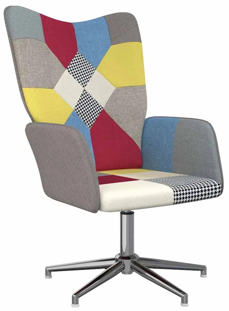 vidaXL Πολυθρόνα Relax Σχέδιο Patchwork Υφασμάτινη