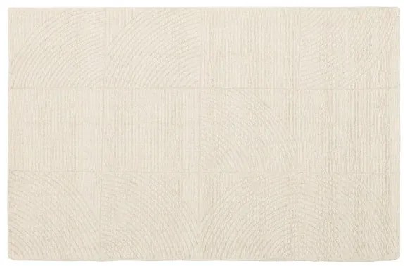 Χαλί Ορθογώνιο Κρεμ Κύκλοι 180x120cm Χειροποίητο Yudino 420318 Eglo 420318