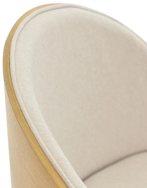 Καρέκλα Sarian μπεζ ύφασμα-rubberwood φυσικό πόδι 69,5x71x70.5εκ 2αδα 69.5x71x70.5 εκ.