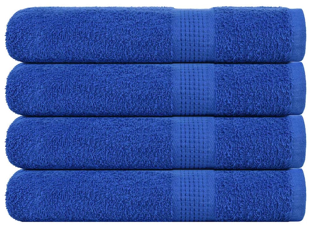 vidaXL Πετσέτες 4 τεμάχια Μπλε 100x200 εκ. 360 γρ/μ² 100% βαμβάκι