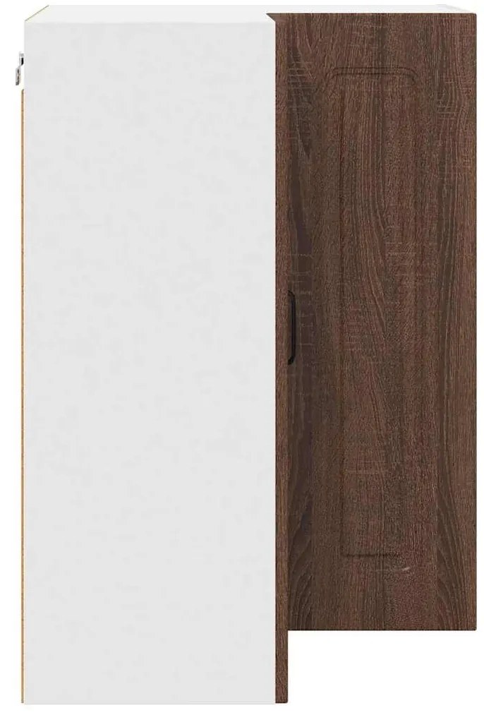 vidaXL Κρεμαστό ντουλάπι κουζίνας με ράφι Καφέ δρυς 57 x 57 x 80 εκ.