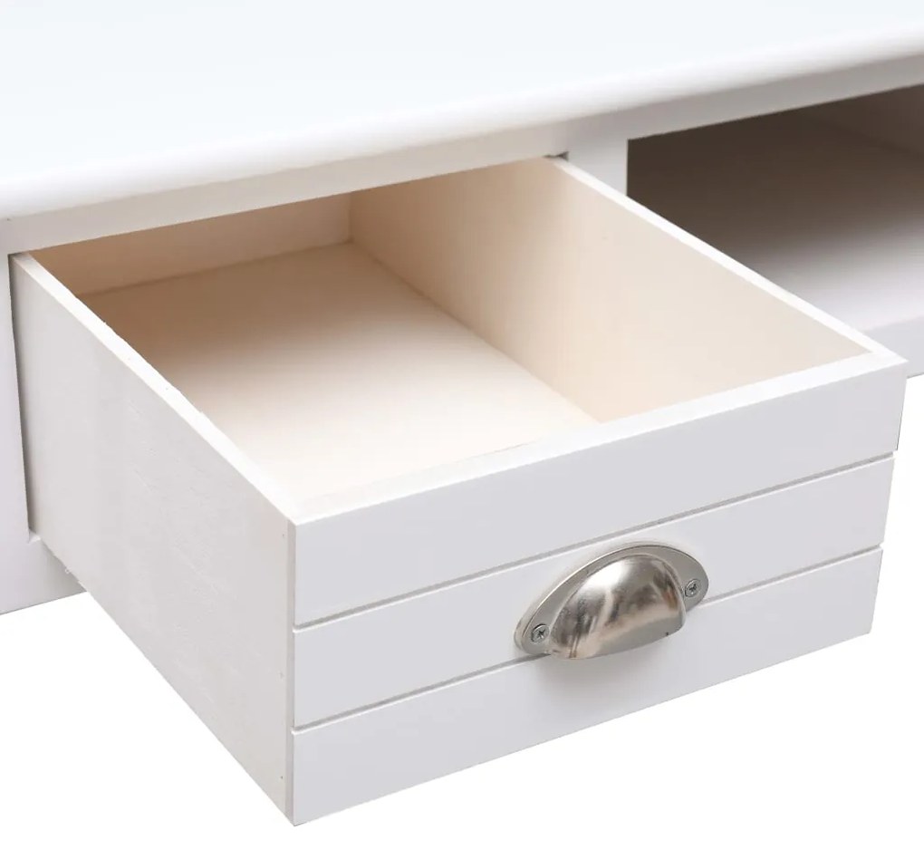 vidaXL Γραφείο Λευκό 110 x 45 x 76 εκ. Ξύλινο