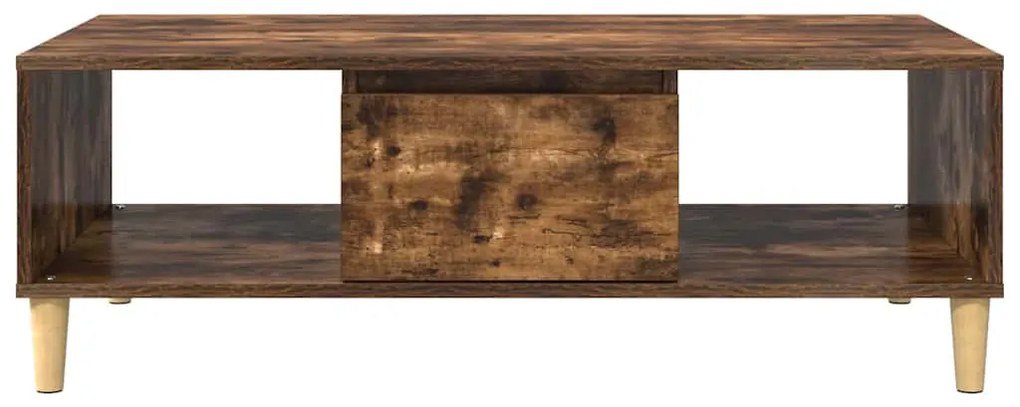 vidaXL Τραπεζάκι σαλονιού Καπνιστό Δρύς 102 x 55 x 35 εκ