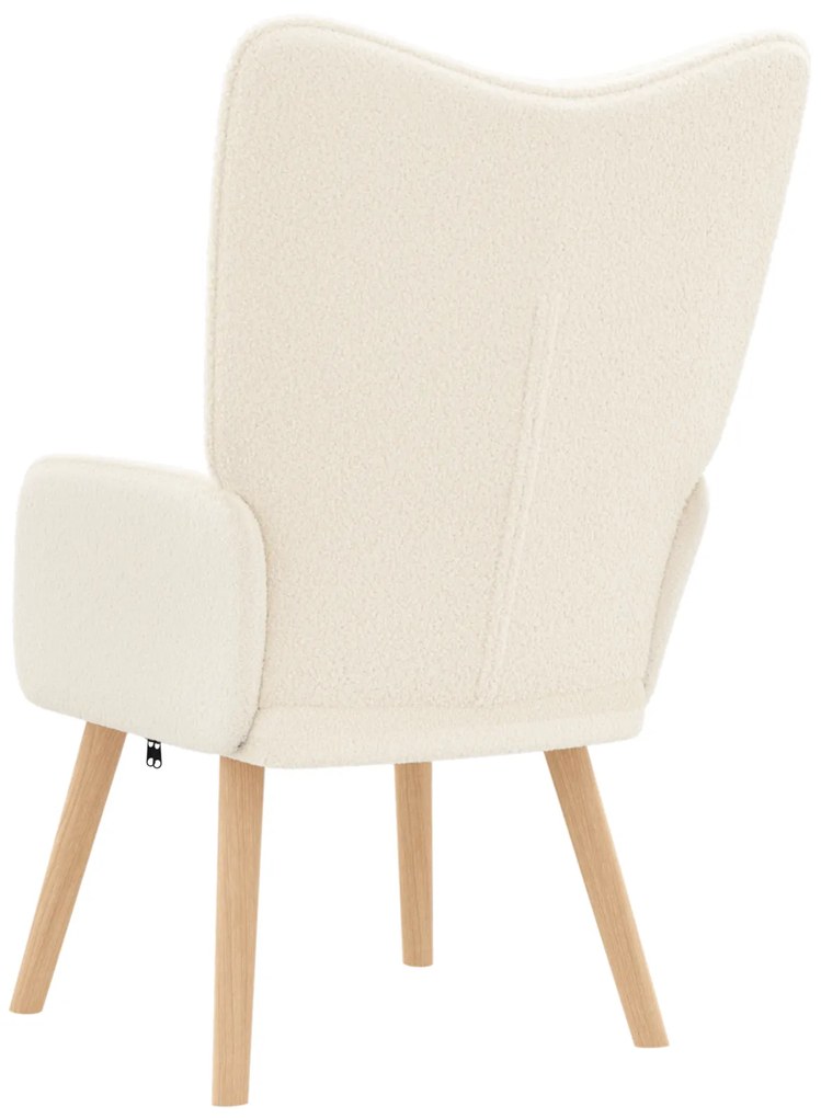 vidaXL Χαλαρωτική Πολυθρόνα Κρεμ 62 x 67 x 95.5 εκ ύφασμα