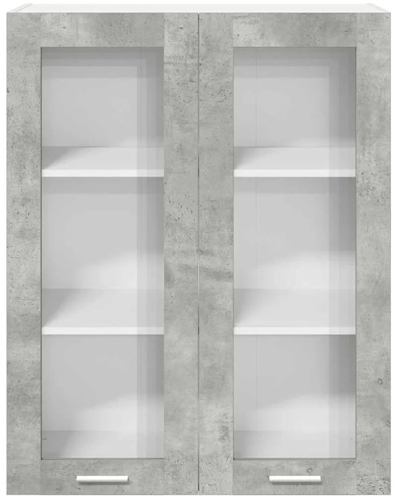 vidaXL Κρεμαστό ντουλάπι με πόρτα Σκυρόδεμα Γκρι 80 x 31 x 100 εκ.