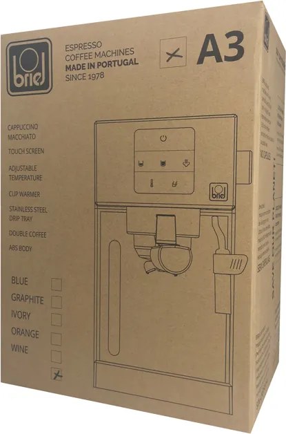 BRIEL μηχανή espresso Α3, 20 bar, touch, programmable