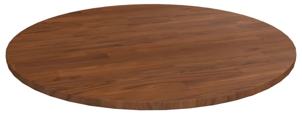 vidaXL Επιφάνεια Τραπεζιού Στρογγυλή Σκ. Καφέ Ø80x1,5 εκ. Ξύλο Δρυς