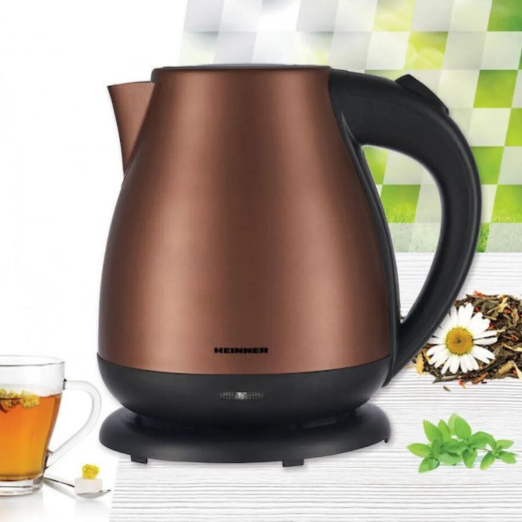 HEINNER PF-70 Βραστήρας Solstice 17 2200W Ηλεκτρονικός 1.7L Καφέ