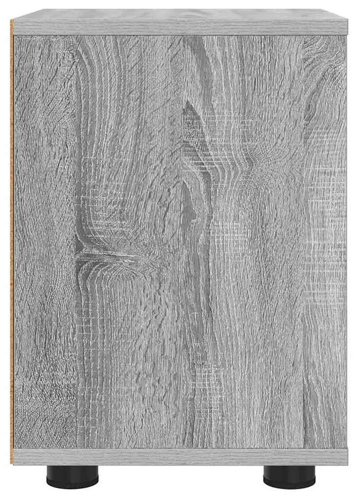 vidaXL Κομοδίνο Γκρίζο Σονομα 30,5 x 30 x 43 εκ Επεξεργασμένο ξύλο