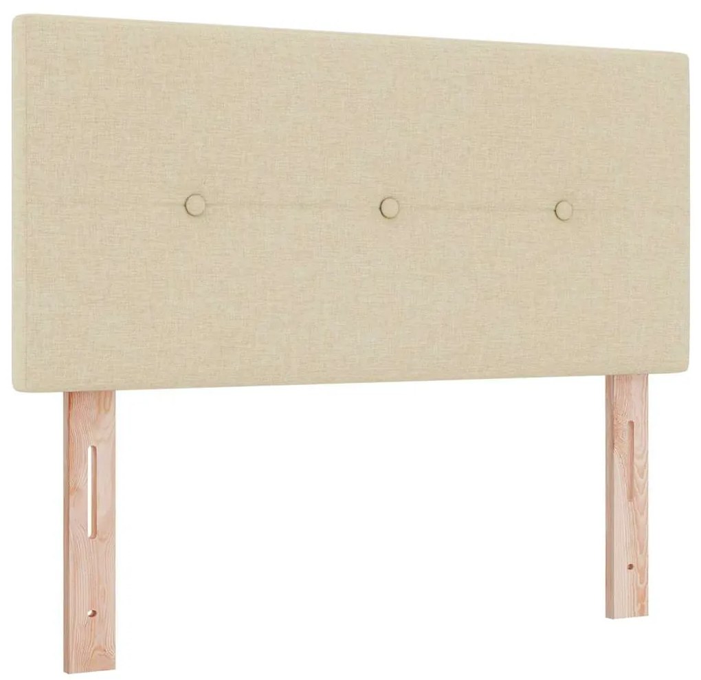 vidaXL Κεφαλάρι με κεφαλάρι Κρεμ 80 cm ύφασμα