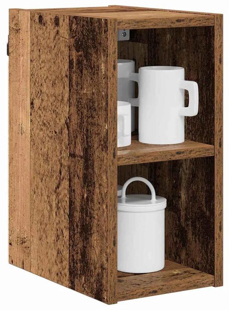 vidaXL Κρεμαστό ντουλάπι με αποθήκευση Παλιό ξύλο 20 x 29,5 x 40 εκ.