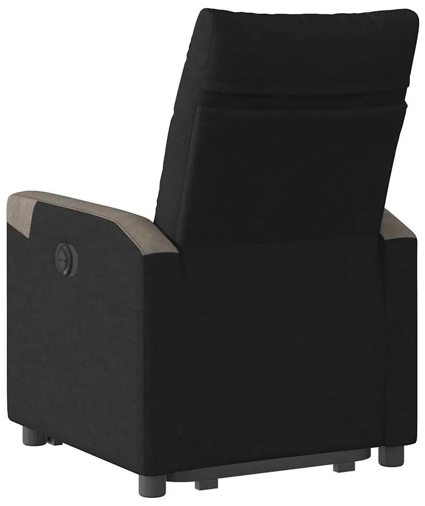 vidaXL Πολυθρόνα Ανακλινόμενη με Ανύψωση Μαύρη Υφασμάτινη