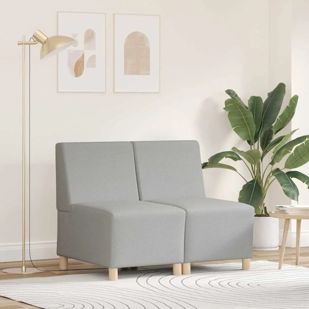 vidaXL Μοναδικός Καναπές χωρίς Χερούλια 2 pcs Σκούρο γκρι
