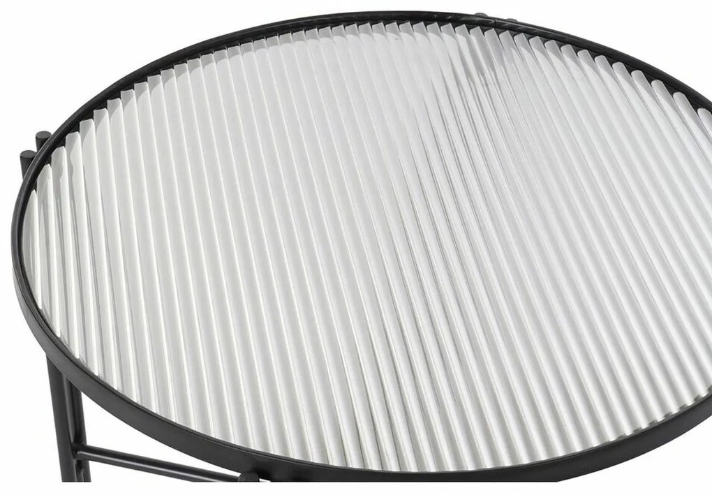 Τραπεζάκι Καφέ DKD Home Decor Μέταλλο Κρυστάλλινο 63 x 63 x 46 cm