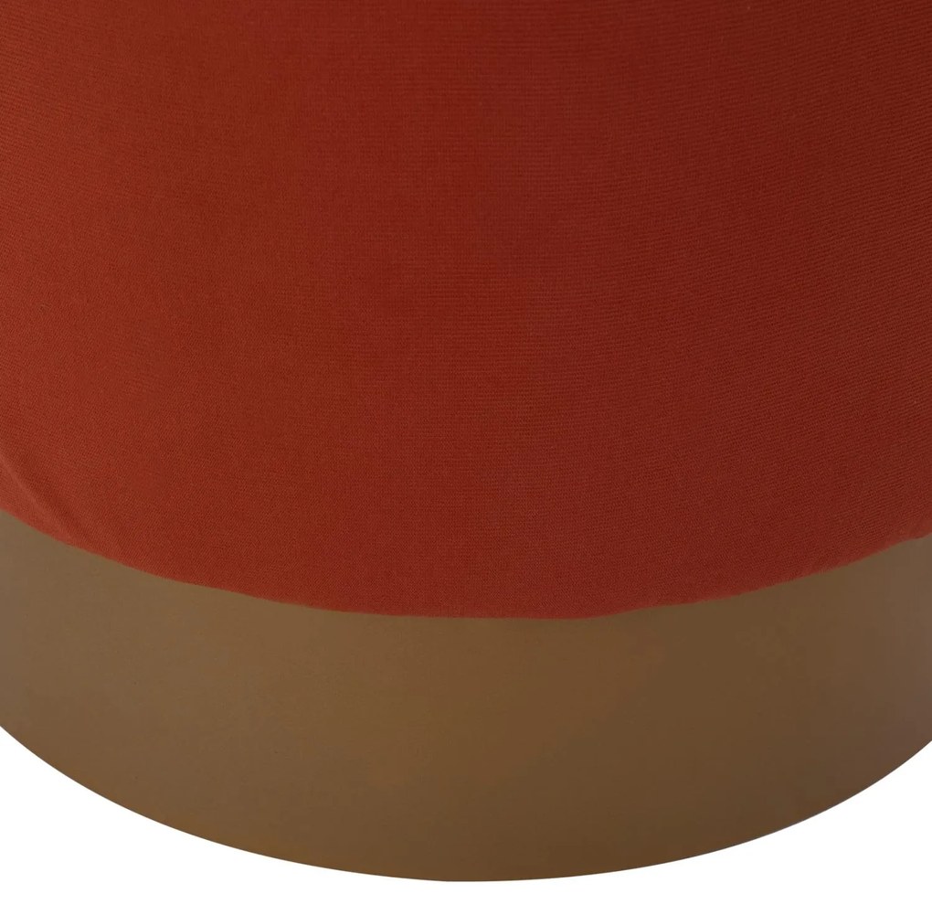 Σκαμπό VINDE C9260.02 Κοραλί με Χρυσή Βάση Φ40x35 εκ. 40x40x35 εκ.