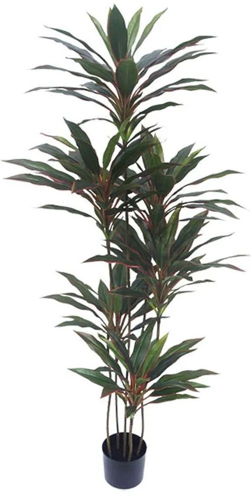Τεχνητό Φυτό Σε Γλάστρα Δράκαινα 04-00-18819 150cm Green-Red Marhome Συνθετικό Υλικό