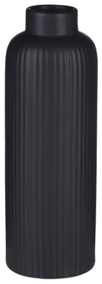 Βάζο 03.24396 8x23,2cm Black Ceramic