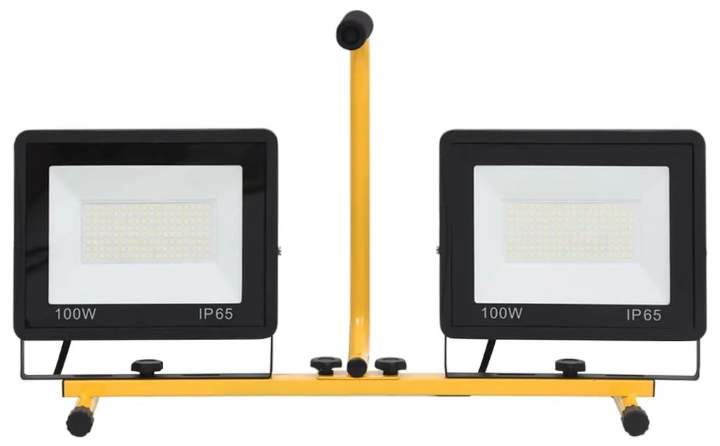 vidaXL Προβολέας LED με Λαβή Ψυχρό Λευκό 2 x 100 W