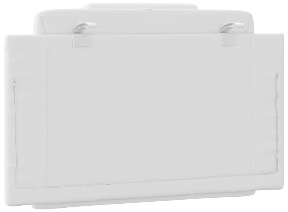 vidaXL Μαξιλάρι για Κεφαλάρι Viana Λευκό 90 εκ. από Συνθετικό Δέρμα