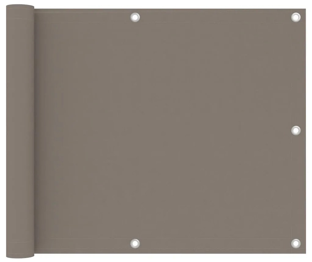 vidaXL Διαχωριστικό Βεράντας Taupe 75 x 600 εκ. Ύφασμα Oxford