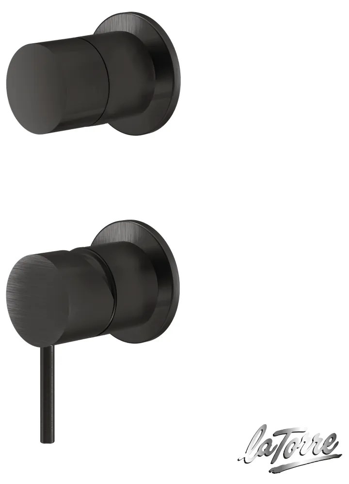 La Torre ELLE 316 Black Brushed PVD Μίκτης εντοιχισμού 2 εξόδων INOX