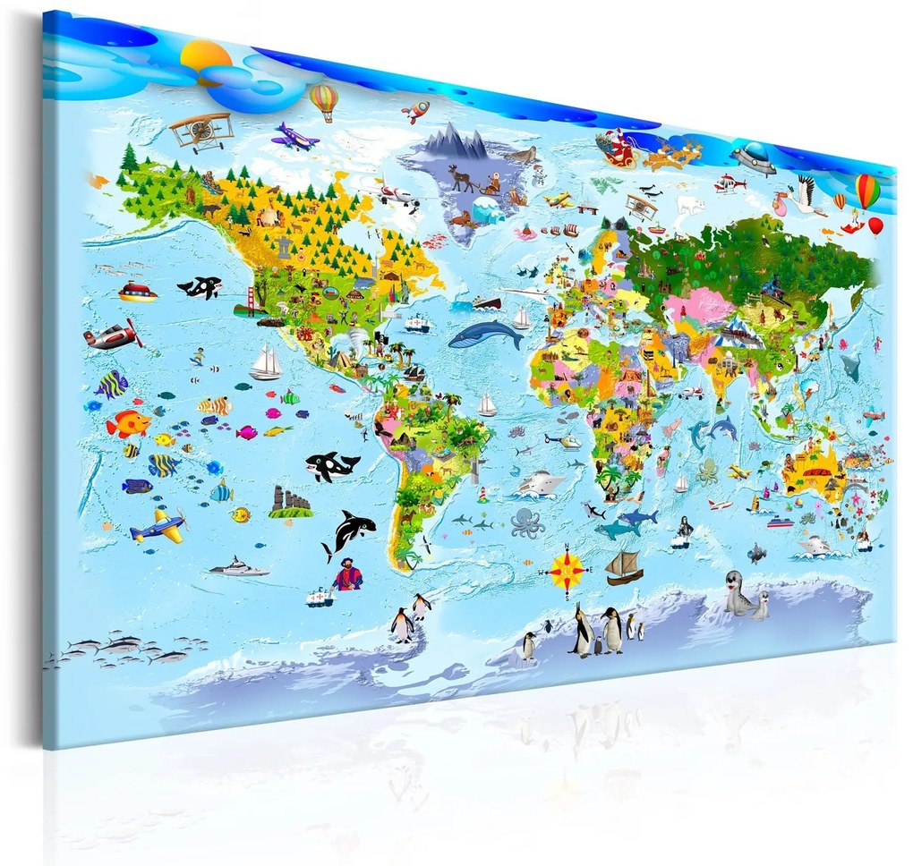 Πίνακας - Children's Map: Colourful Travels 60x40