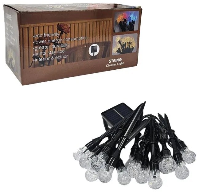 Ηλιακά Φωτάκια LED με Λευκό/Ψυχρό Φως- Solar LED String Lights-082364-191174