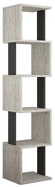 ΒΙΒΛΙΟΘΗΚΗ PIRI MEGAPAP ΧΡΩΜΑ ΛΕΥΚΟ ΑΝΤΙΚΕ - ΑΝΘΡΑΚΙ 35X30X161ΕΚ.