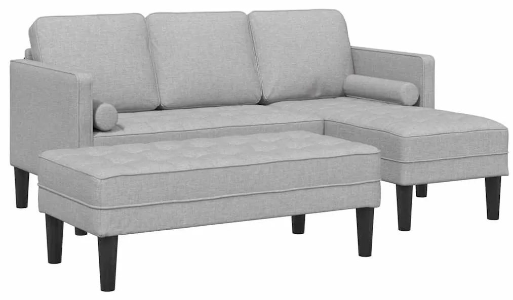 vidaXL Σετ Καναπέ 2 pcs Σκούρο γκρι 173 x 131 x 67 εκ ύφασμα