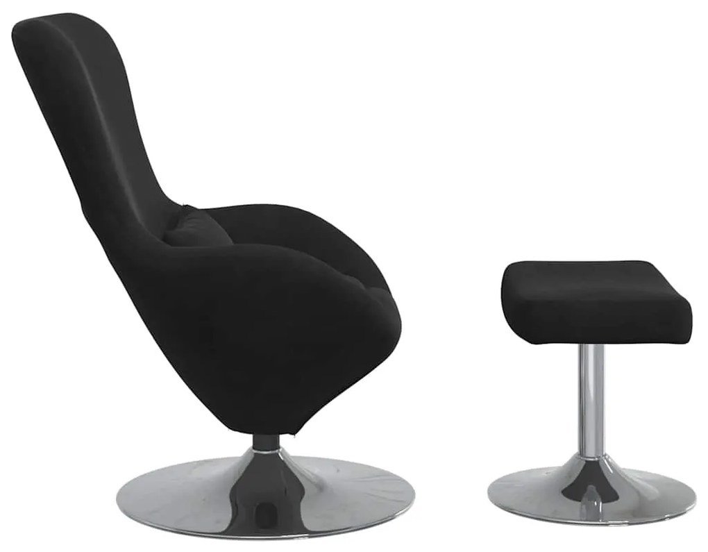 vidaXL Κάθισμα-αυγό 2 pcs Μαύρο 63 x 73 x 90 εκ Βελούδο
