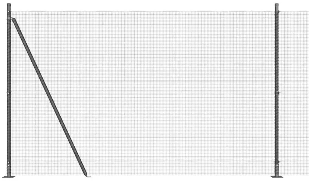 vidaXL Φράχτης με Στήλες. Γκρι 1.4 x 10 m Ατσάλι