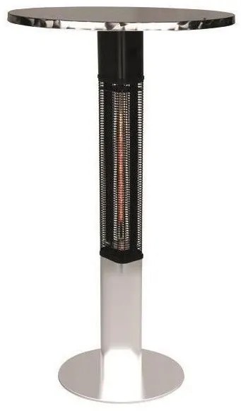 Θερμαινόμενο Τραπέζι 1000W IP55 40*40*1,11 CARBON TUBE 300-42060 Eurolamp 300-42060 Μαύρο-Ασημί