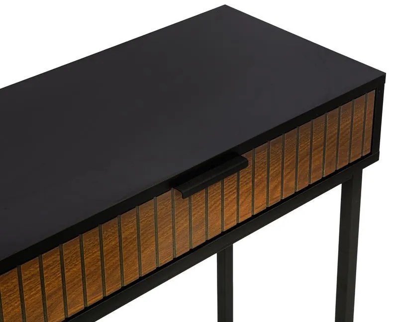 Κονσόλα FL2405 Fylliana Μαύρο - Grey Oak 120x30x76 εκ. 120x30x76 εκ.