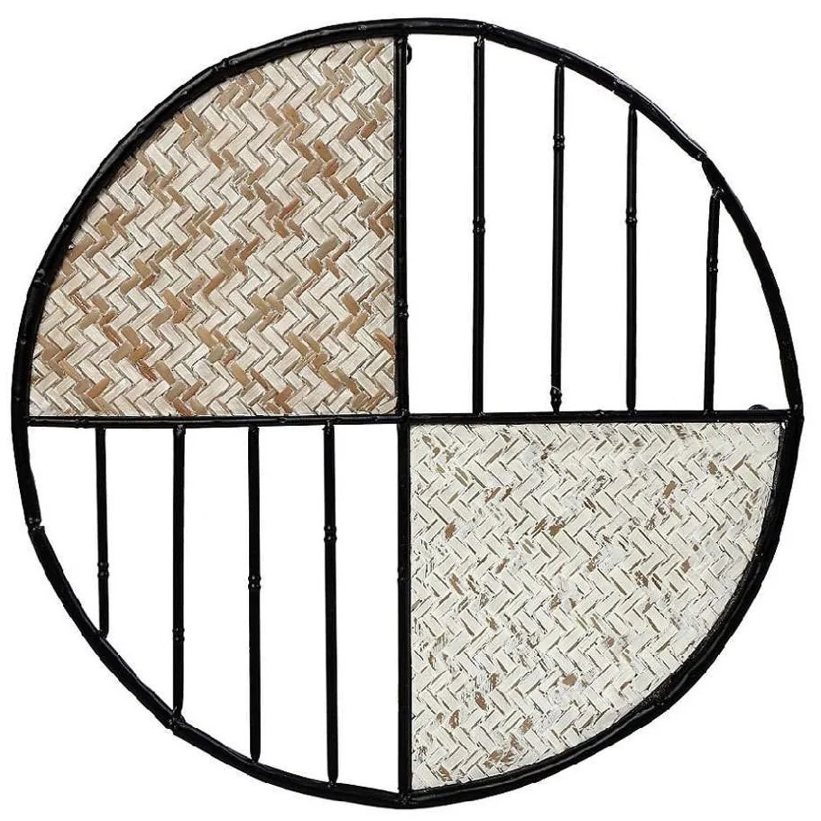 Διακοσμητικό Τοίχου ICY333 Φ46cm Black-Beige Espiel Μέταλλο