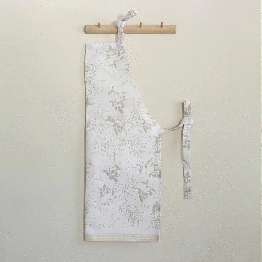 Ποδιά Κουζίνας Foliage One Size Greige Nima 100% Cotton
