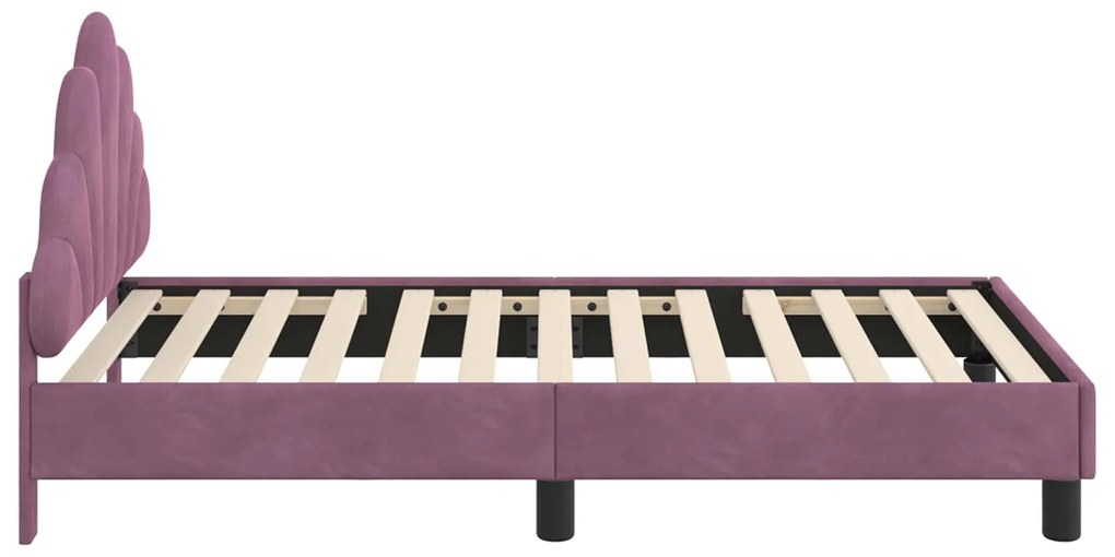 vidaXL Κρεβάτι Παιδικής Κρεβατοκάμαρας με Κεφαλάκι Μοβ 80 x 160 cm