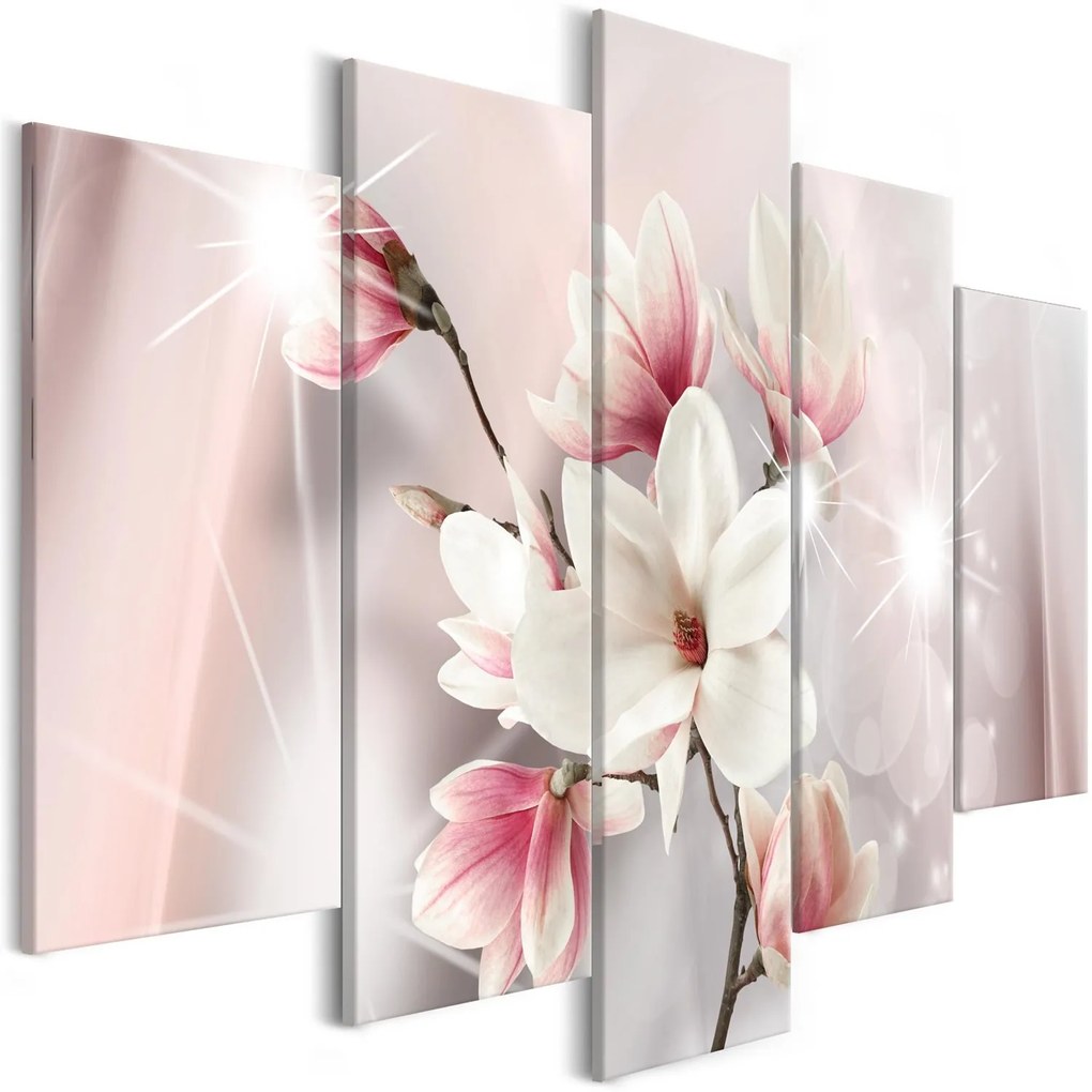 Πίνακας - Dazzling Magnolias (5 Parts) Wide 100x50