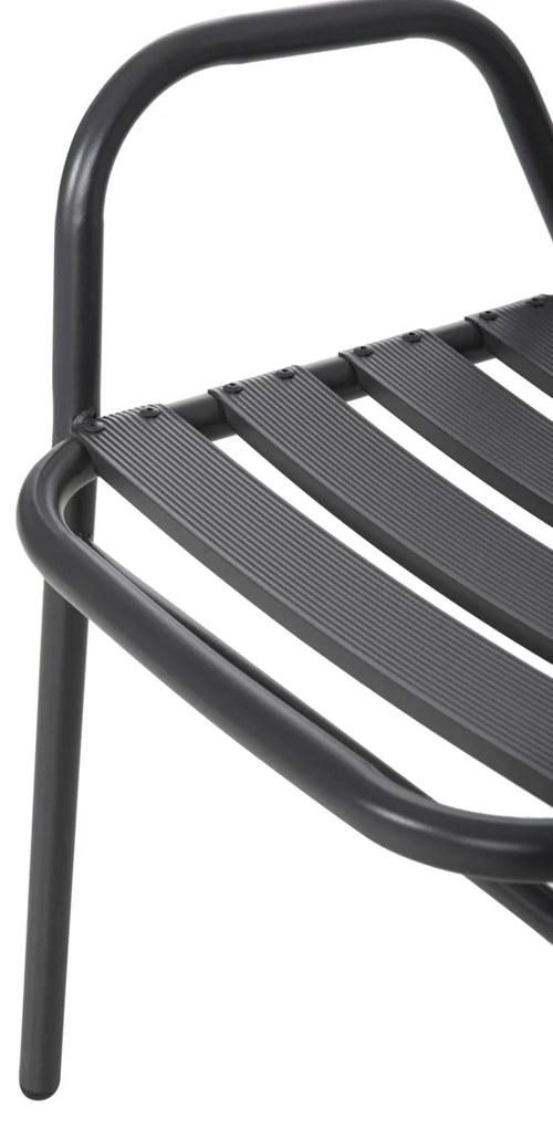 Καρέκλα PRELUDE C5970.01 με Μεταλλικό Σκελετό και Κάθισμα Αλουμινίου Γκρί 54x56x79Υεκ 54x56x79 εκ.