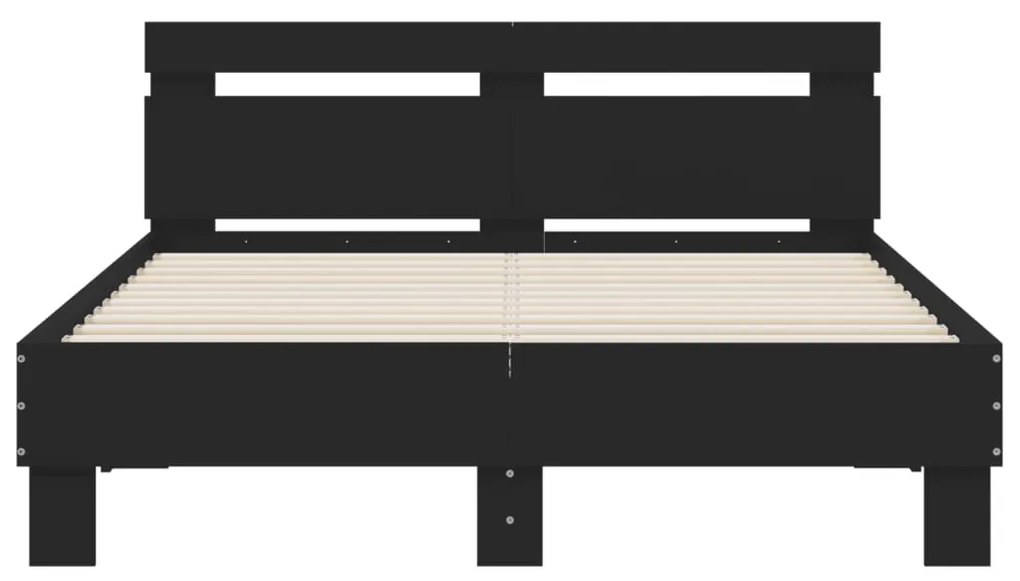 ΠΛΑΙΣΙΟ ΚΡΕΒΑΤΙΟΥ ΜΕ ΚΕΦΑΛΑΡΙ/LED ΜΑΥΡΟ 135 X 190 ΕΚ. 3207568