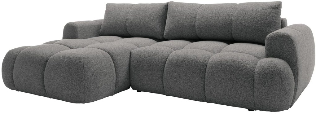 Γωνιακός καναπές Mitto-Gkri Skouro-Αριστερή - 270.00Χ173.00Χ85.00cm