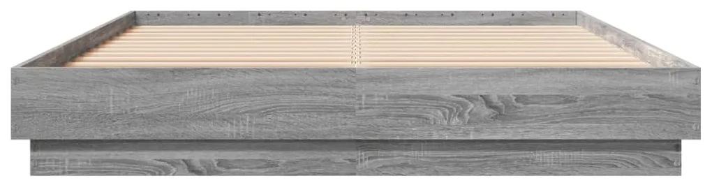 vidaXL Πλαίσιο Κρεβατιού Γκρι Sonoma 160x200 εκ. Επεξεργασμένο Ξύλο