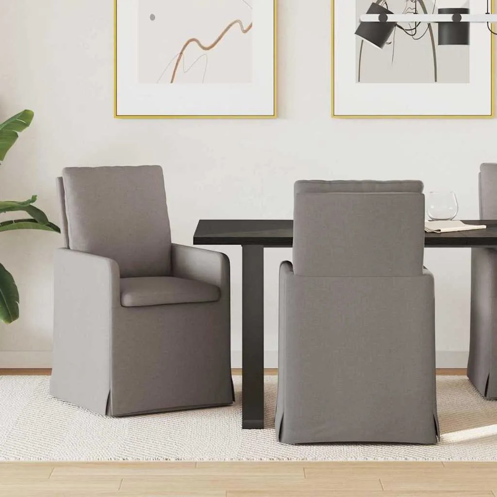 Καρέκλες φαγητού 2 pcs Taupe 57 x 67 x 98 εκ ύφασμα