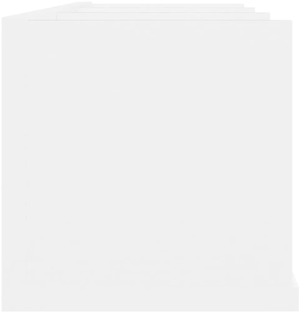 vidaXL Ράφι Τοίχου για CD Λευκό 75 x 18 x 18 εκ. Επεξ. Ξύλο