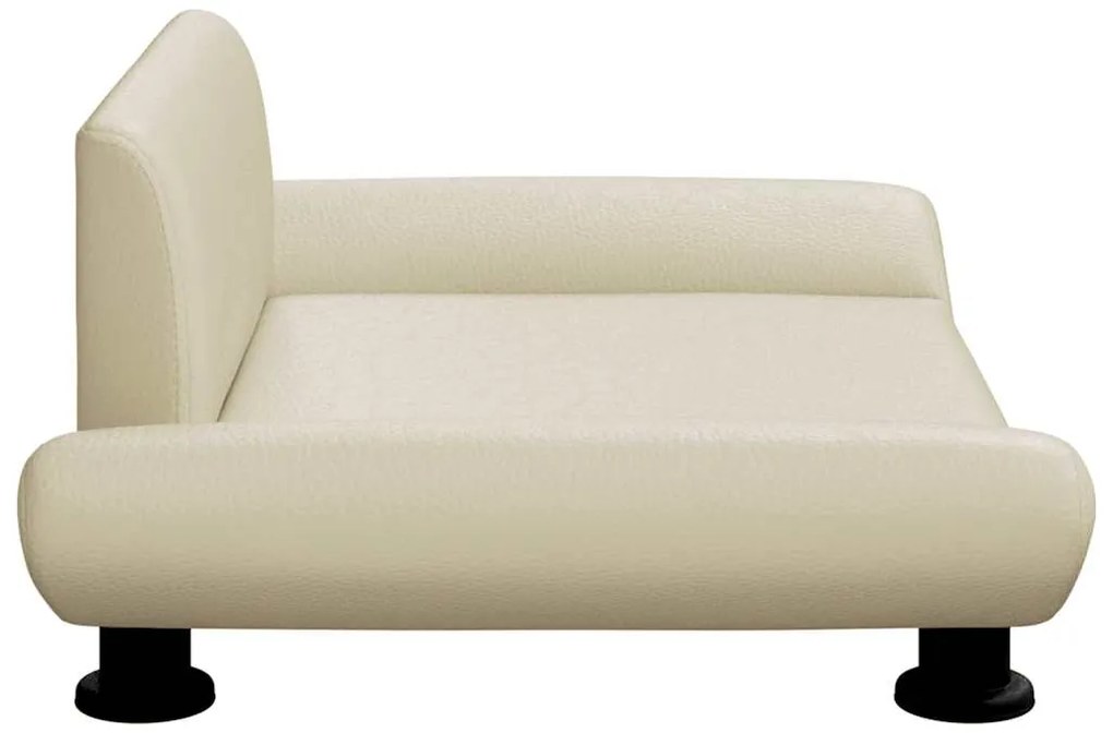 vidaXL Κρεβάτι Σκύλου Κρεμ 70 x 45 x 28 εκ. από Συνθετικό Δέρμα